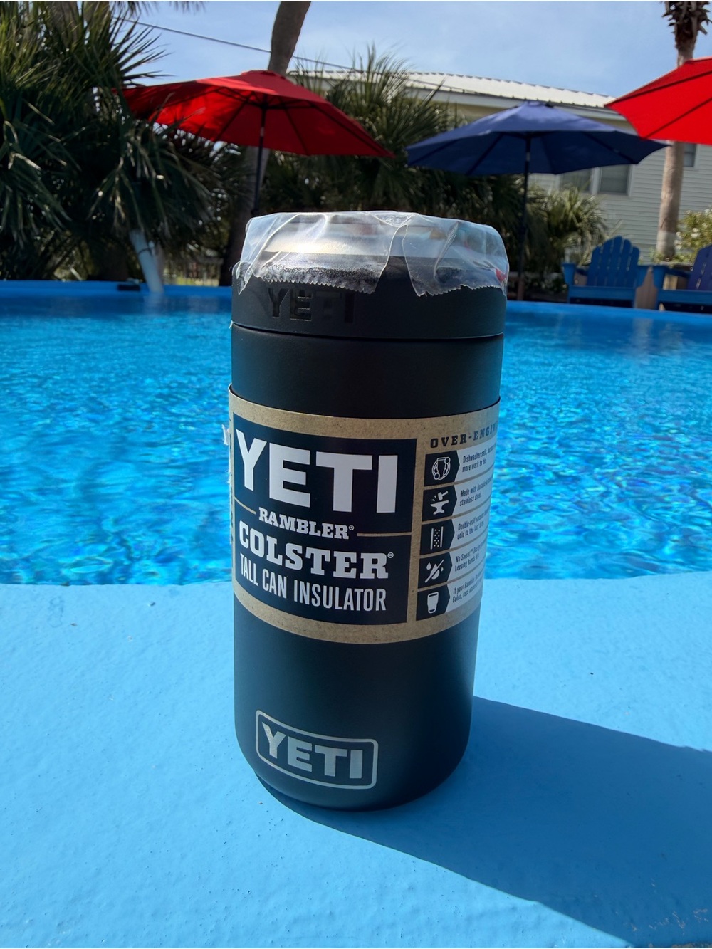 Yeti Rambler Colster Tall Can Insulator -  Black